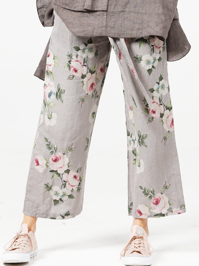 Floral Linen Pants