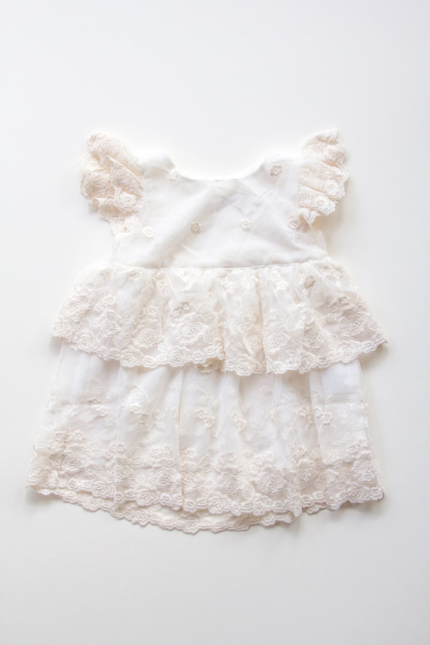 Lace Baby Dress - CREAM