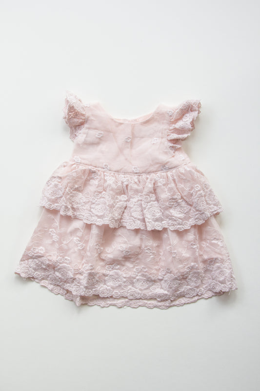 Lace Baby Dress - PINK