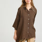LINEN TEDDY SHIRT - Pure linen Loose Fit shirt