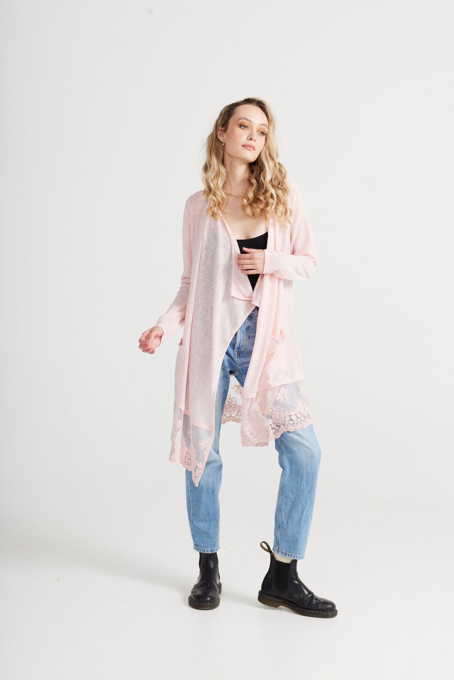 Lace-Edged Cardigan