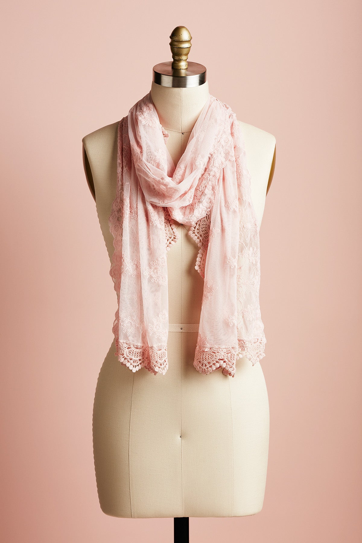 Lace Scarf Pink